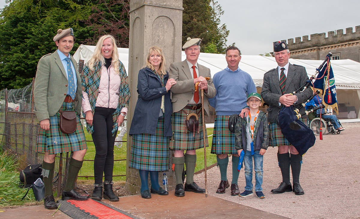 Members of the Clan Paisley Society at the Gordon Castle Highland Games 2019